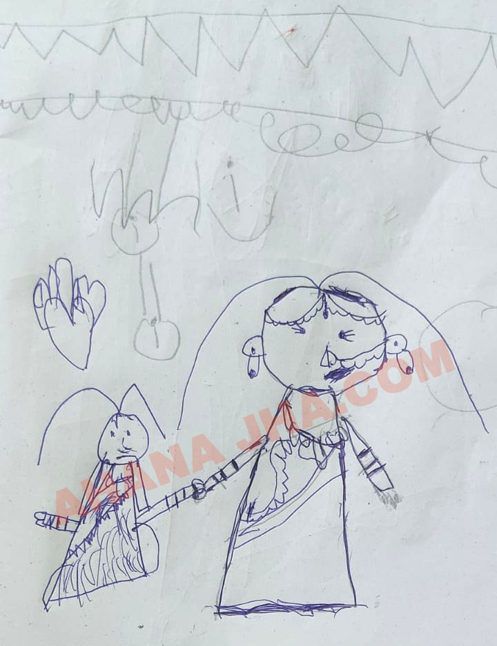 Mom and daughter by Ahana Jha