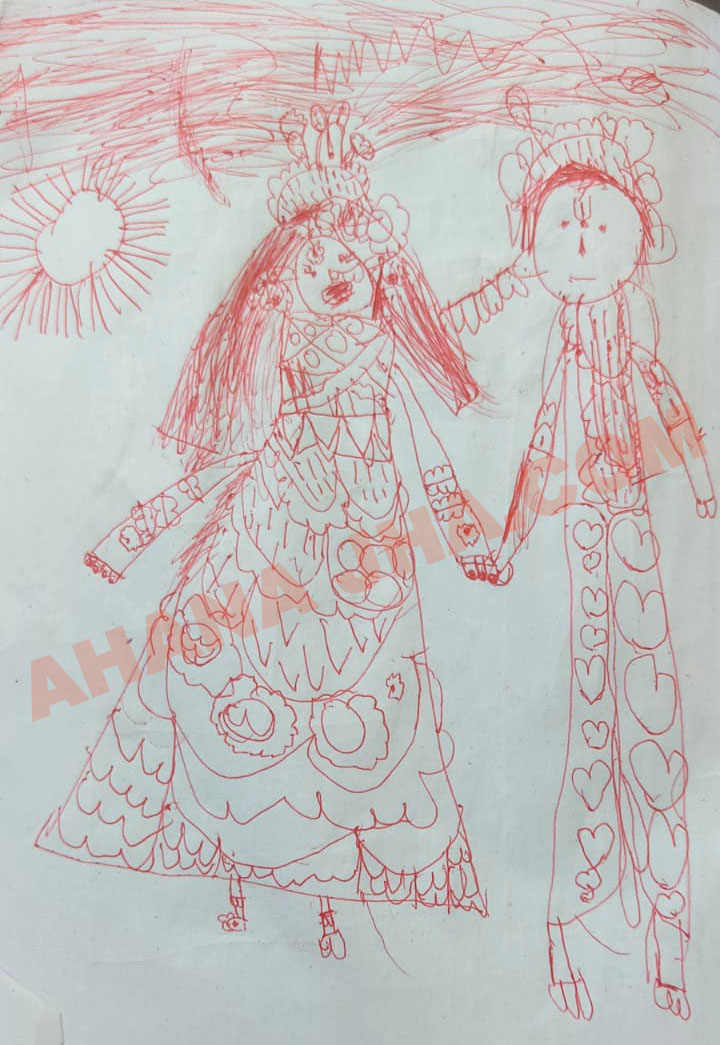 Radha and krishna by Ahana Jha